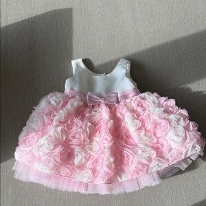 American Princess White Dress with Pink Accents